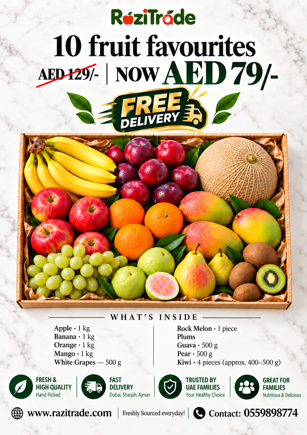 10 Favorite Fruits for Aed 79/-