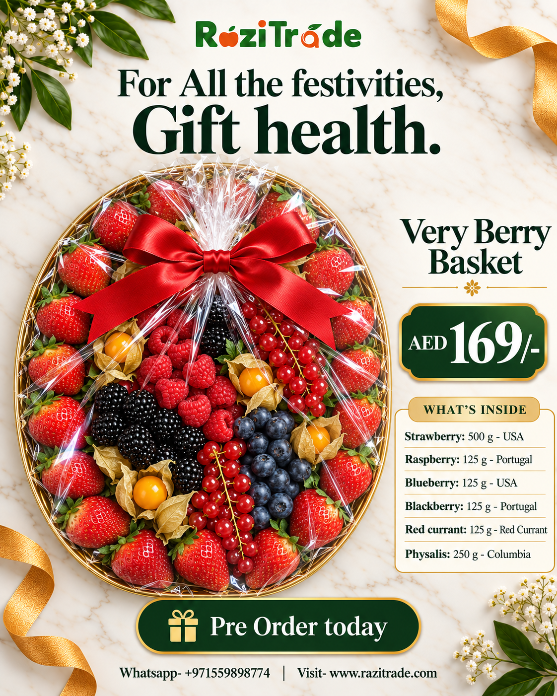 Very Berry Basket (6 Fruits) Aed 169/-